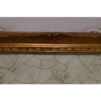OBRAZ ZŁOTA RAMA - ALABASTER SCENA LATA 20 RODZINA - Wieś - Ozdoba