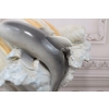Morski Biały Wazon - Waza - Porcelana - Muszle Delfiny - Dekoracja - Sygn