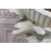 Morski Biały Wazon - Waza - Porcelana - Muszle Delfiny - Dekoracja - Sygn