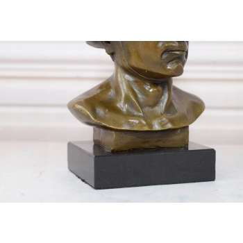 Popiersie Żołnierza - Figura Rzeźba z Brązu - Wojna Wojsko Armia - Ozdoba