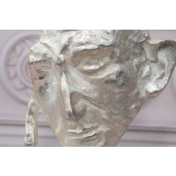 A. BARYE FILOZOF MYŚLICIEL - FIGURA Z BRĄZU CHROM - Dekoracja