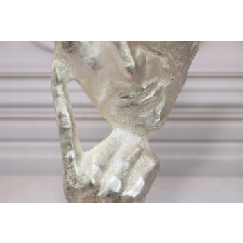 A. BARYE FILOZOF MYŚLICIEL - FIGURA Z BRĄZU CHROM - Dekoracja