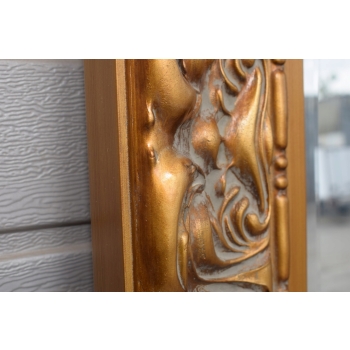 Pałacowe Złote Lustro Piękna Rama z Francji - Kryształ Faza 213 x 122 cm