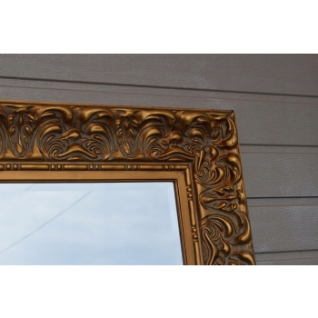 Pałacowe Złote Lustro Piękna Rama z Francji - Kryształ Faza 213 x 122 cm