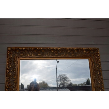 Pałacowe Złote Lustro Piękna Rama z Francji - Kryształ Faza 213 x 122 cm