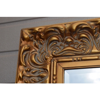 Pałacowe Złote Lustro Piękna Rama z Francji - Kryształ Faza 213 x 122 cm