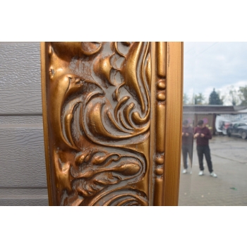 Pałacowe Złote Lustro Piękna Rama z Francji - Kryształ Faza 213 x 122 cm