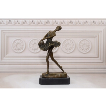 Młoda Tancerka - Baletnica Ballerina - Figura Rzeźba z Brązu