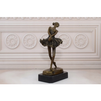 Młoda Tancerka - Baletnica Ballerina - Figura Rzeźba z Brązu