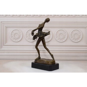 Młoda Tancerka - Baletnica Ballerina - Figura Rzeźba z Brązu