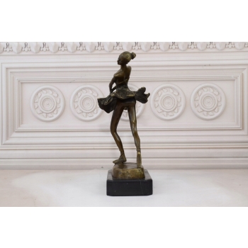 Młoda Tancerka - Baletnica Ballerina - Figura Rzeźba z Brązu