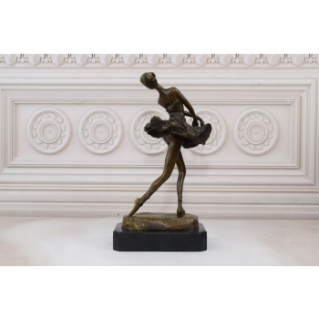 Młoda Tancerka - Baletnica Ballerina - Figura Rzeźba z Brązu