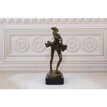 Młoda Tancerka - Baletnica Ballerina - Figura Rzeźba z Brązu