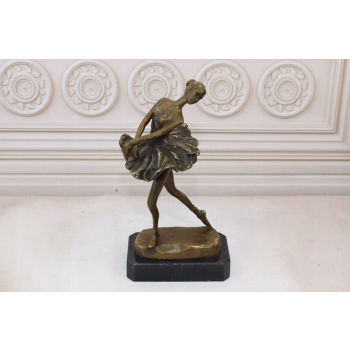 Młoda Tancerka - Baletnica Ballerina - Figura Rzeźba z Brązu