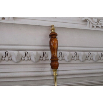 Stylowa Łyżka do Butów - Mosiądz + Drewno - Złota 48 cm