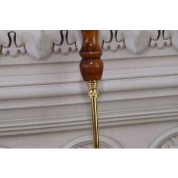 Stylowa Łyżka do Butów - Mosiądz + Drewno - Złota 48 cm
