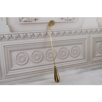 Stylowa Łyżka do Butów - Kij Golfowy - Golf Golfista - Mosiądz - Złota 48cm