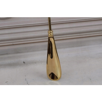 Stylowa Łyżka do Butów - Kij Golfowy - Golf Golfista - Mosiądz - Złota 48cm