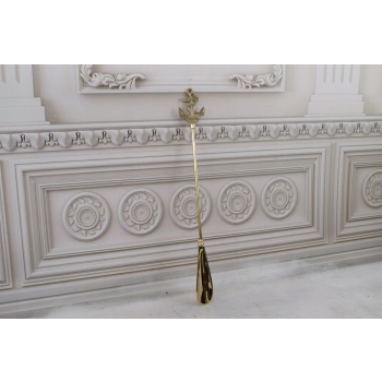 Stylowa Łyżka do Butów - Kotwica Marynistyka - Mosiądz - Złota 48 cm