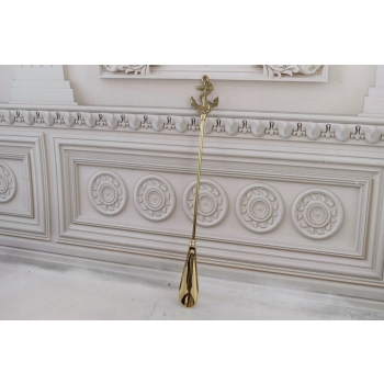 Stylowa Łyżka do Butów - Kotwica Marynistyka - Mosiądz - Złota 48 cm