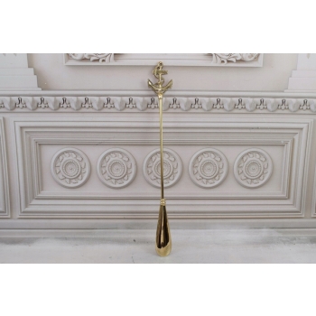 Stylowa Łyżka do Butów - Kotwica Marynistyka - Mosiądz - Złota 48 cm