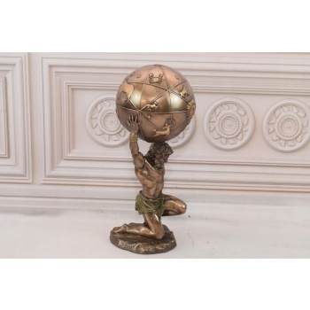 Atlas Trzymający Kule Ziemską - Figura Szkatuła Mitologia - Prezent
