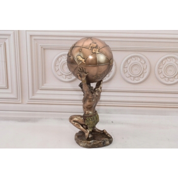 Atlas Trzymający Kule Ziemską - Figura Szkatuła Mitologia - Prezent