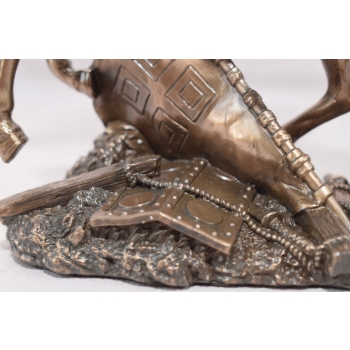 Japoński Samuraj Na Koniu - Łucznik - Figurka Statuetka - Dekoracja