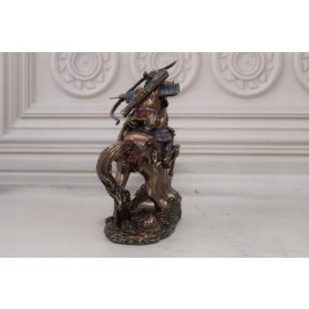 Japoński Samuraj Na Koniu - Łucznik - Figurka Statuetka - Dekoracja