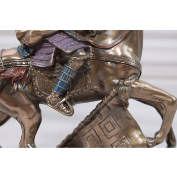 Japoński Samuraj Na Koniu - Łucznik - Figurka Statuetka - Dekoracja