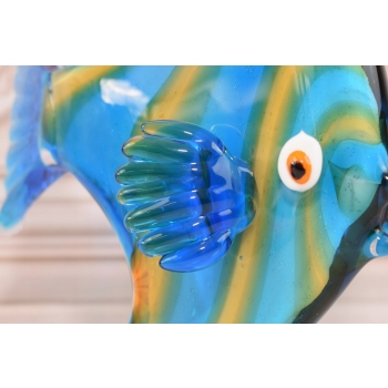 Szkło Murano Style - Niebieska Ryba - Skalar Figura - Prezent