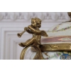 Biała Waza - Amfora Wazon - Porcelana + Brąz - Kwiaty Anioły - Sygn