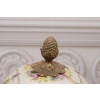 Biała Waza - Amfora Wazon - Porcelana + Brąz - Kwiaty Anioły - Sygn
