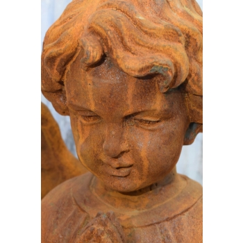 Żeliwna Stara Figura Anioł - Amor - Figura z Żeliwa Żeliwo Ogród Dekoracja