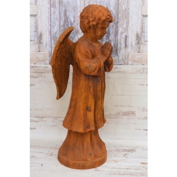 Żeliwna Stara Figura Anioł - Amor - Figura z Żeliwa Żeliwo Ogród Dekoracja