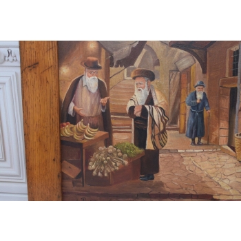 PANKIEWICZ - Jerozolima - Targ - Izrael - Modlitwa Żyd - Stary Obraz Olejny