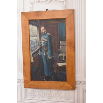 Car Mikołaj II Romanow - Portret - Rosyjski Bardzo Stary Obraz 1914 Unikat