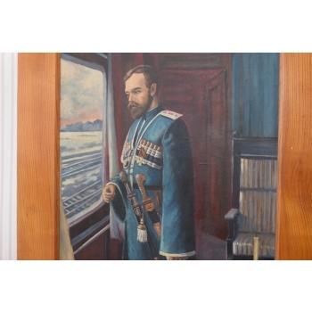 Car Mikołaj II Romanow - Portret - Rosyjski Bardzo Stary Obraz 1914 Unikat