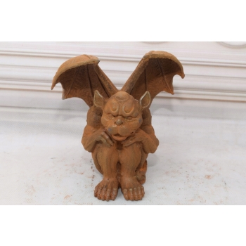 Trzy Gargulce - Gnomy Diabły - Stara Żeliwna Figura - Dekoracja Ogród