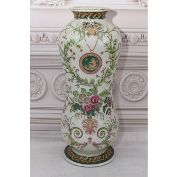 Biały Wazon Waza Amfora - Porcelana - Kwiaty - Dekoracja