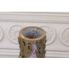 Porcelanowy Wazon Na Kwiaty - Biało Różowy - Porcelana + Brąz - Sygn