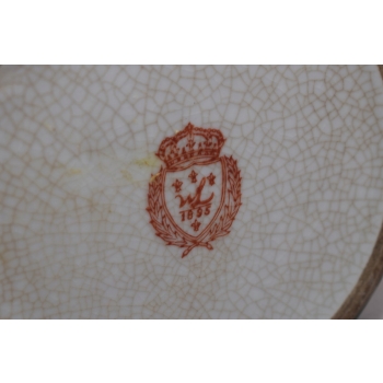 Biała Szkatuła Bomboniera - Misa - Porcelana - Owoce Kwiaty