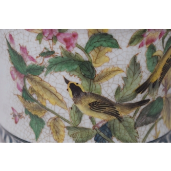 Biała Szkatuła Bomboniera - Misa - Porcelana - Owoce Kwiaty