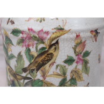 Biała Szkatuła Bomboniera - Misa - Porcelana - Owoce Kwiaty