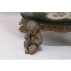 Porcelanowa Waza - Amfora Wazon - Porcelana + Brąz - Kwiaty Anioły - Sygn