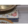 Porcelanowy Wazon Koszyczek - Amfora - Porcelana + Brąz - Kwiaty