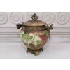 Porcelanowa Waza - Ważki - Amfora Wazon - Porcelana + Brąz - Sygn