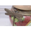 Porcelanowa Waza - Ważki - Amfora Wazon - Porcelana + Brąz - Sygn