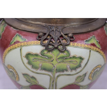 Porcelanowa Waza - Ważki - Amfora Wazon - Porcelana + Brąz - Sygn