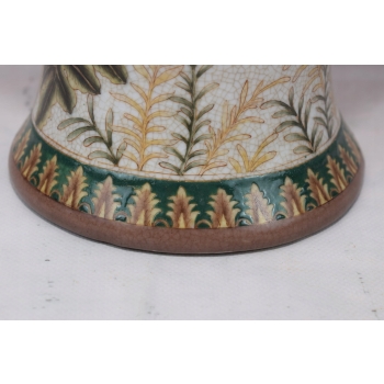 Biały Wazon Waza Amfora - Porcelana - Kwiaty Papuga - Dekoracja